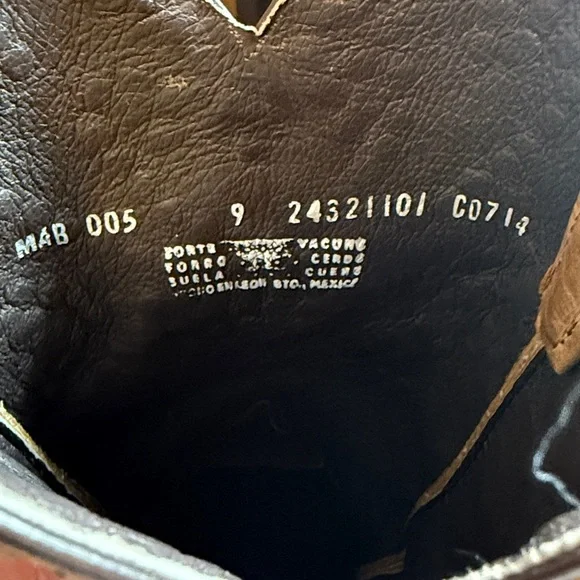 Caborca tan yellow tint western boots size 9 cowgirl studded - Picture 6 of 8